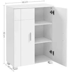 Outlet SONGMICS Table d'appoint ronde industriel Brun Vintage Noir