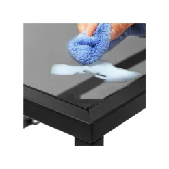 Fashion SONGMICS Table d'appoint verre trempé Blanc