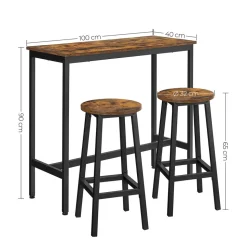 New SONGMICS Table de bar 100 cm