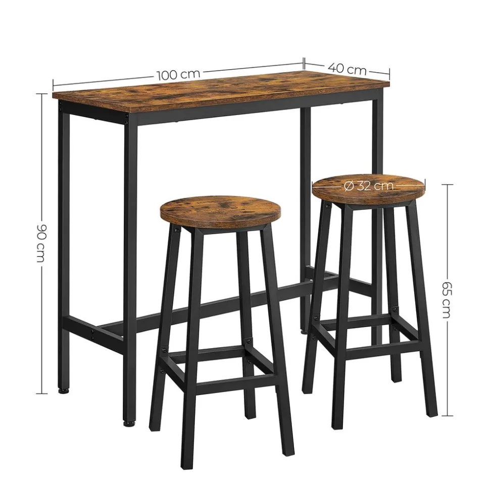New SONGMICS Table de bar 100 cm