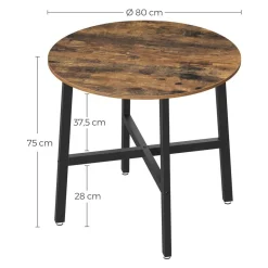 Outlet SONGMICS Table de bar 70 x 110 x 75 cm industriel
