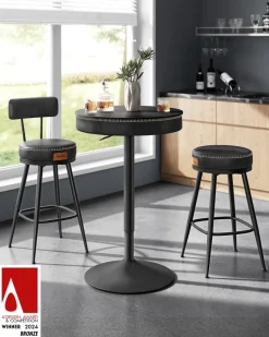 Sale SONGMICS Table de bar 40 x 99,8 x 104,6 cm marron cendré