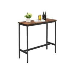 Cheap SONGMICS Table de bar avec cadre métallique robuste Marron Rustique
