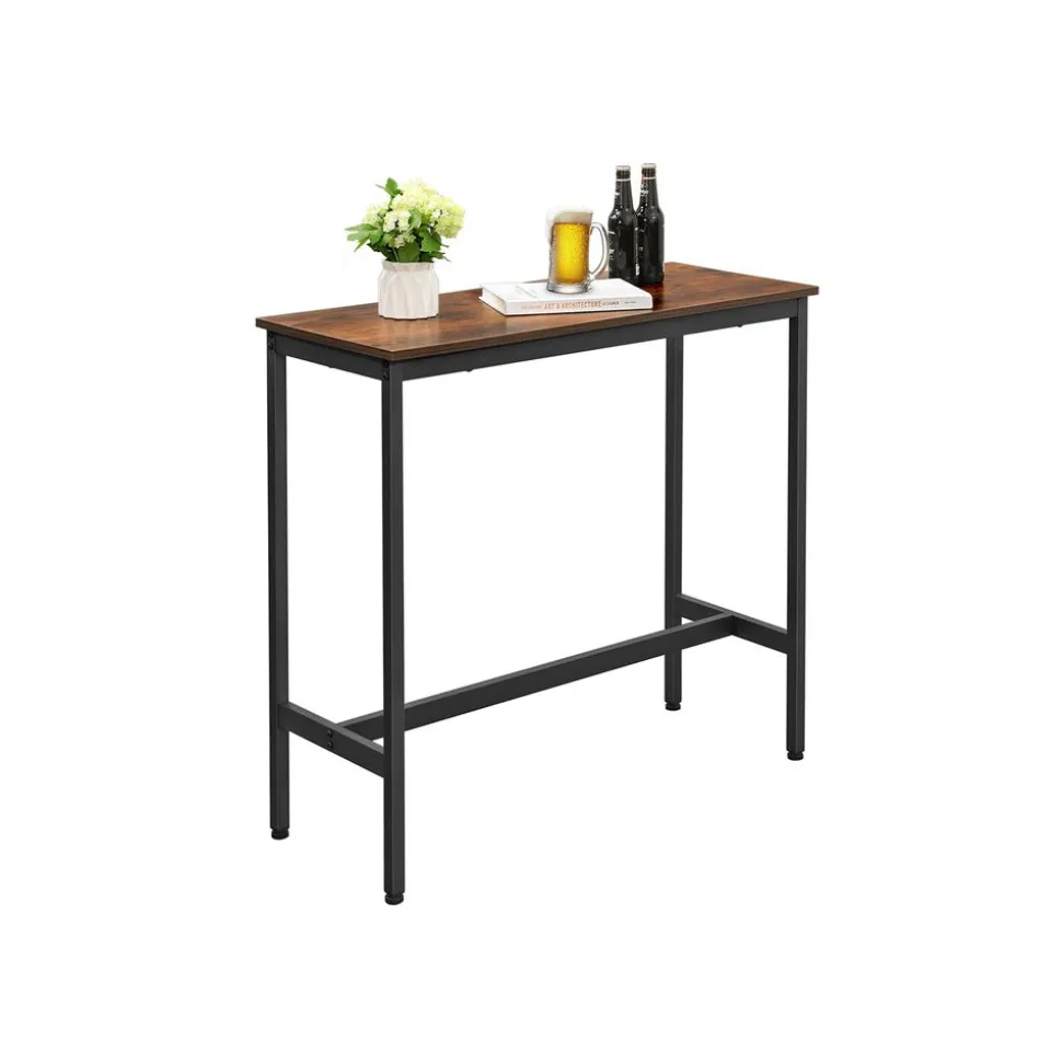 Cheap SONGMICS Table de bar avec cadre métallique robuste Marron Rustique