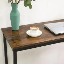 Cheap SONGMICS Table de bar avec cadre métallique robuste Marron Rustique