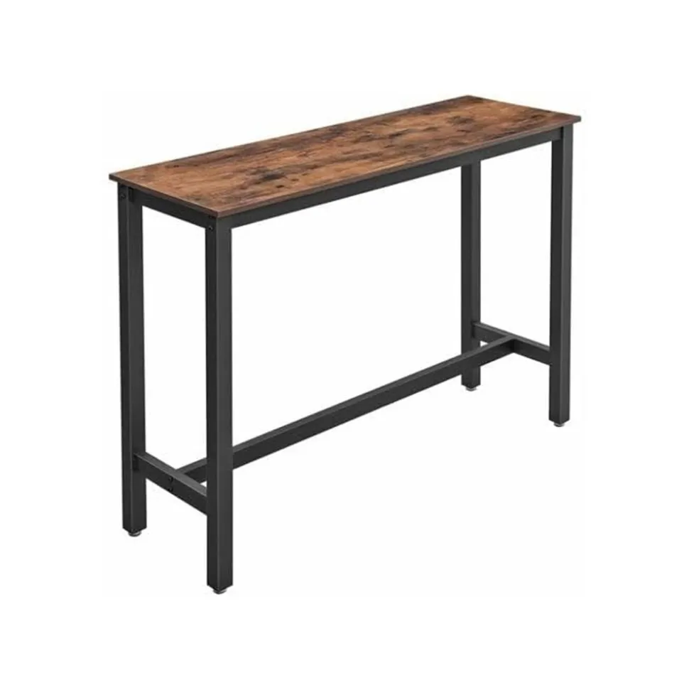 Fashion SONGMICS Table de bar industriel Brun Rustique