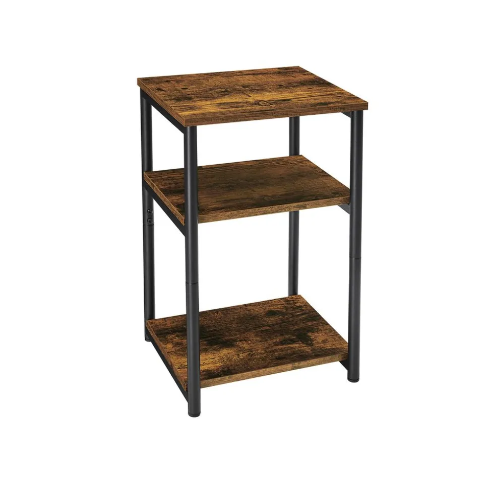 Hot SONGMICS Table de chevet 3 niveaux Rustique