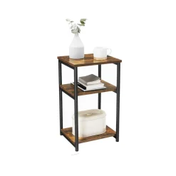 Hot SONGMICS Table de chevet 3 niveaux Rustique