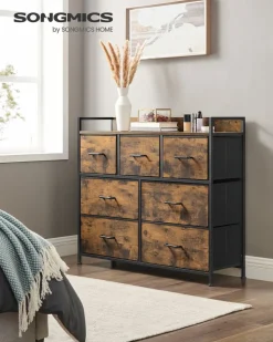 Shop SONGMICS Table de chevet avec multiprise 3 Tiroirs blanc nuage