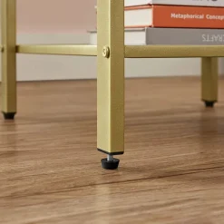 Sale SONGMICS Table de chevet blanc dé Or