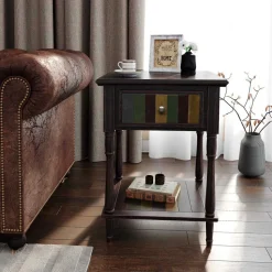 Clearance SONGMICS Table de chevet brun