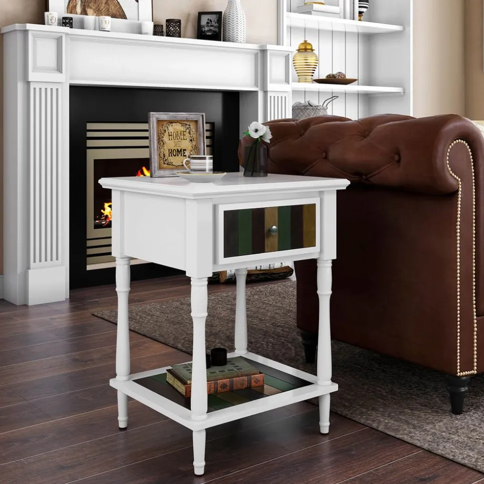 Clearance SONGMICS Table de chevet brun