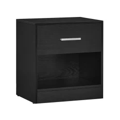 Fashion SONGMICS Table de chevet en bambou 1 tiroir avec multiprise Blanc Nuage