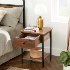 Store SONGMICS Table de chevet grège