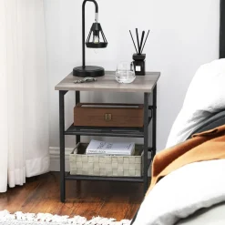 Sale SONGMICS Table de chevet maille grège