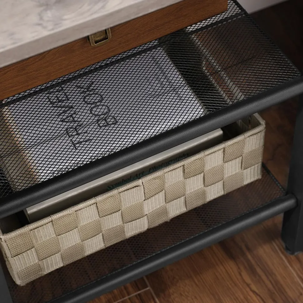 Sale SONGMICS Table de chevet maille grège