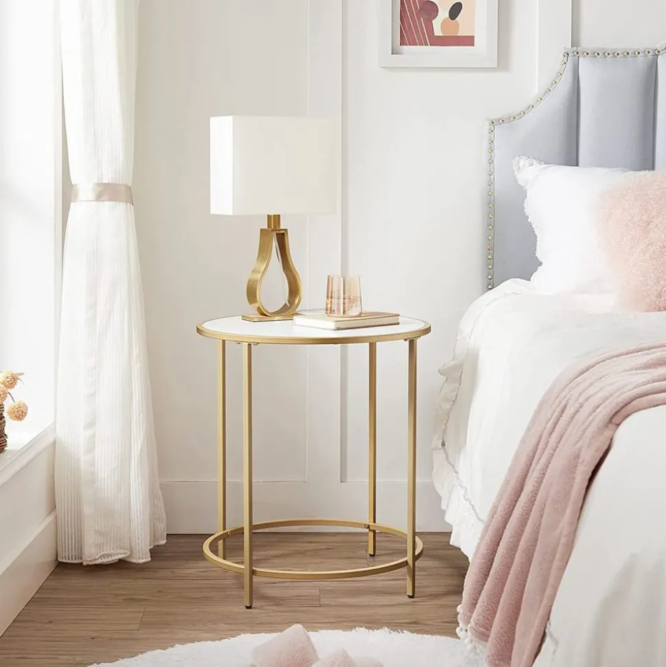 Outlet SONGMICS Table de chevet tiroir industriel Marron Rustique