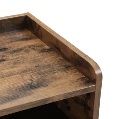 New SONGMICS Table de chevet tiroir tissu Marron Rustique