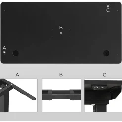 Clearance SONGMICS Table de lit Marron Rustique