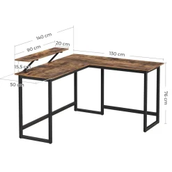 Fashion SONGMICS Table de lit bambou