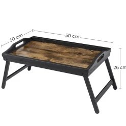 Best SONGMICS Table de lit marron rustique Noir