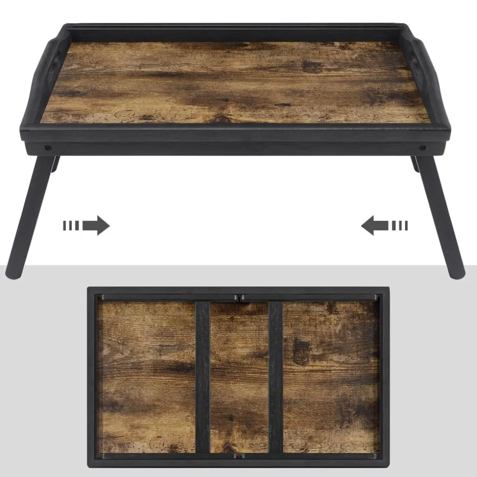 Best SONGMICS Table de lit marron rustique Noir