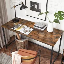 Fashion SONGMICS Table de lit marron rustique Marron Rustique + Noir