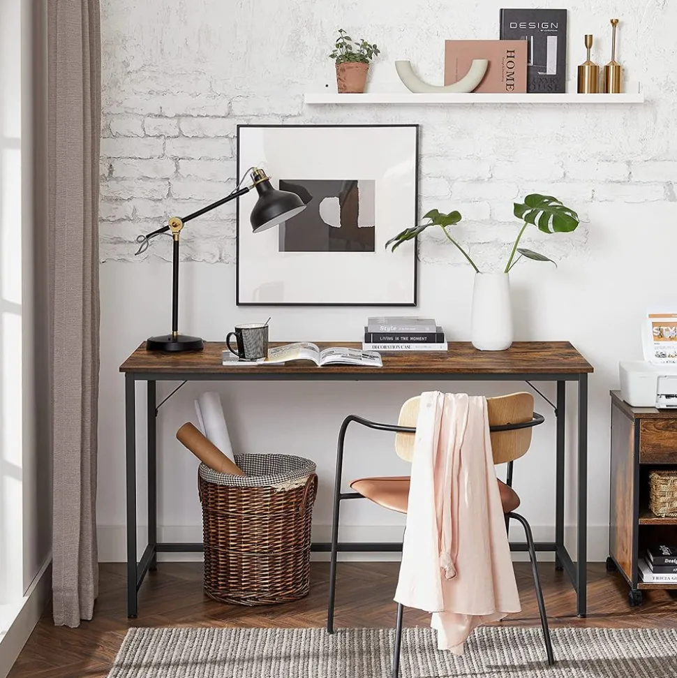 Fashion SONGMICS Table de lit marron rustique Marron Rustique + Noir