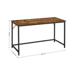 Fashion SONGMICS Table de lit marron rustique Marron Rustique + Noir