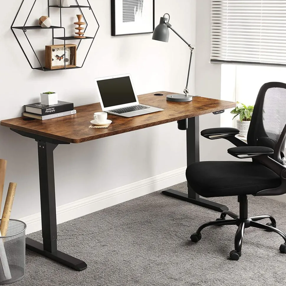 Shop SONGMICS Table de lit portable Marron Rustique