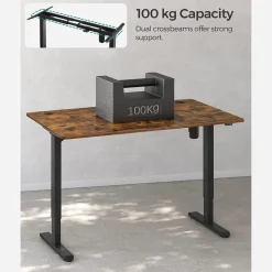 Shop SONGMICS Table de lit portable Marron Rustique