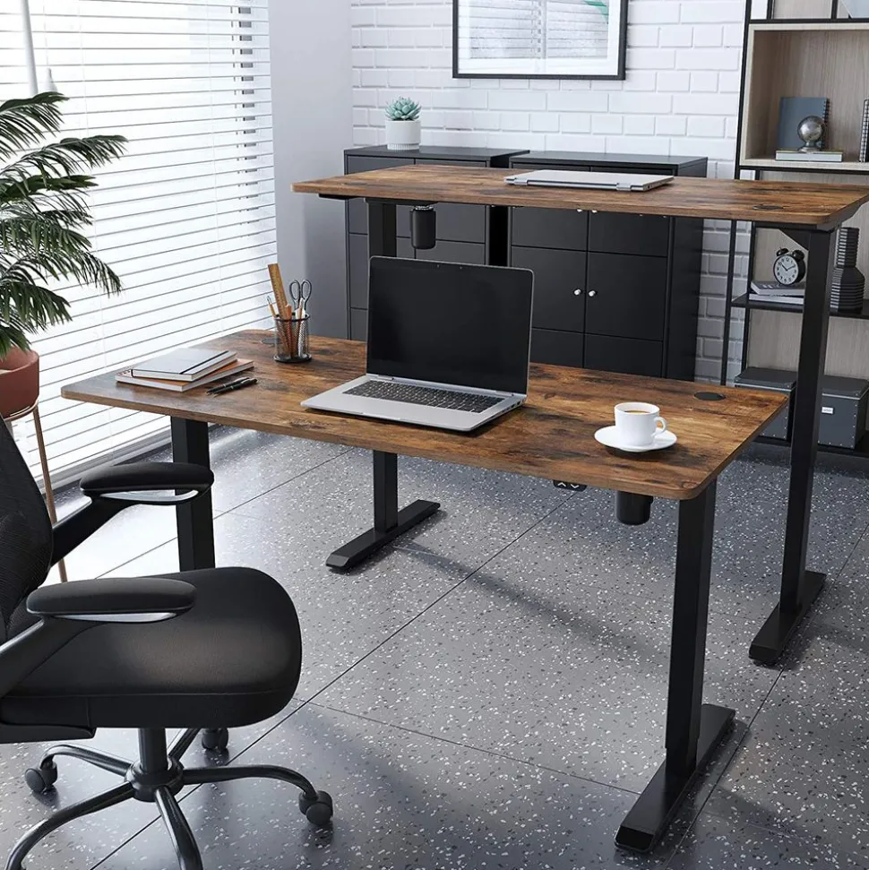 Shop SONGMICS Table de lit portable Marron Rustique