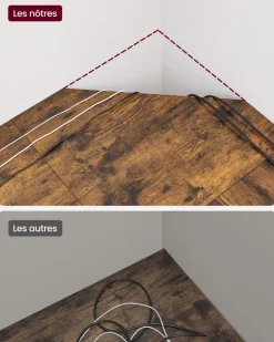 Sale SONGMICS Table de lit réglable PC portable Couleur Du Bois