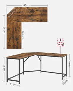 Sale SONGMICS Table de lit réglable PC portable Couleur Du Bois