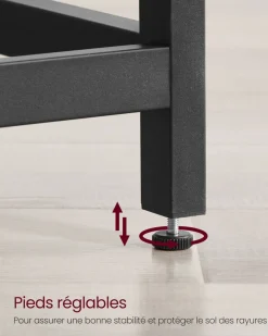 Sale SONGMICS Table de lit réglable PC portable Couleur Du Bois