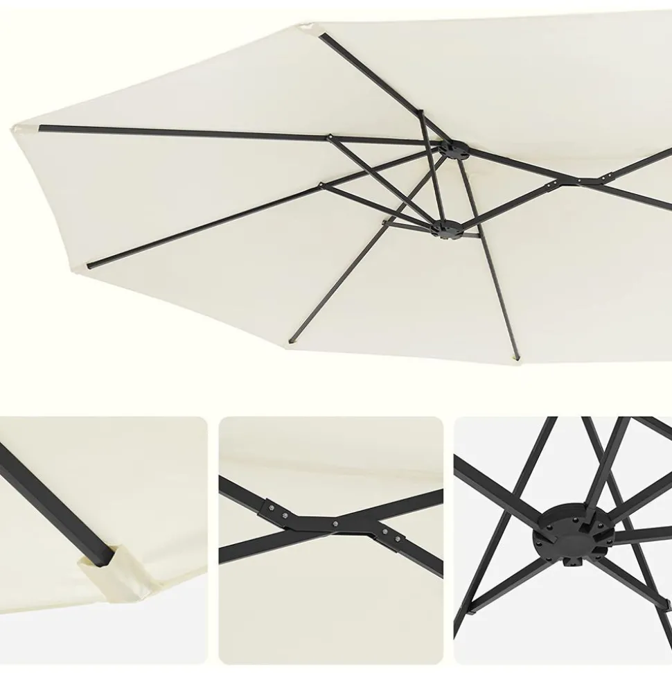 New SONGMICS Table de nuit avec multiprise 2 prises électriques 2 ports usb blanc nuage