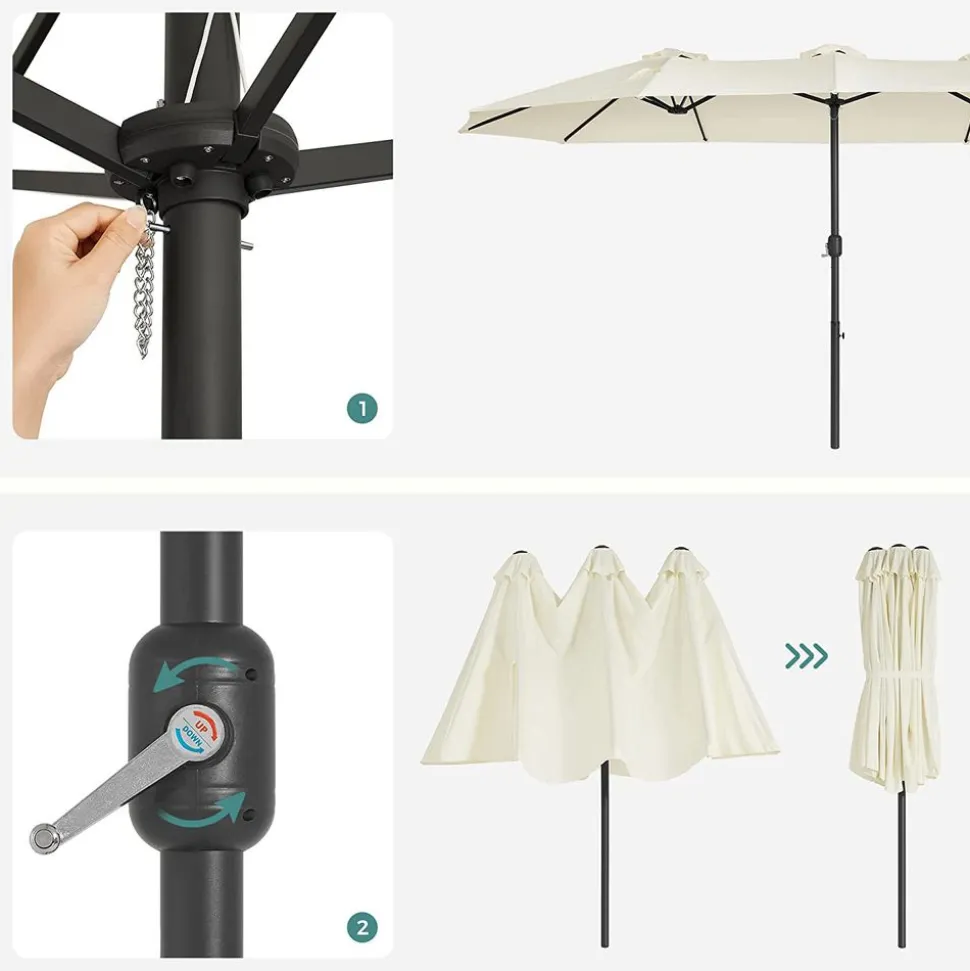 New SONGMICS Table de nuit avec multiprise 2 prises électriques 2 ports usb blanc nuage