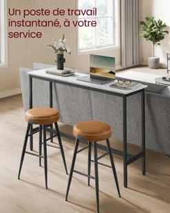 Hot SONGMICS Table de Salle à Manger 40 x 140 x 90 cm