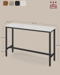 Hot SONGMICS Table de Salle à Manger 40 x 140 x 90 cm