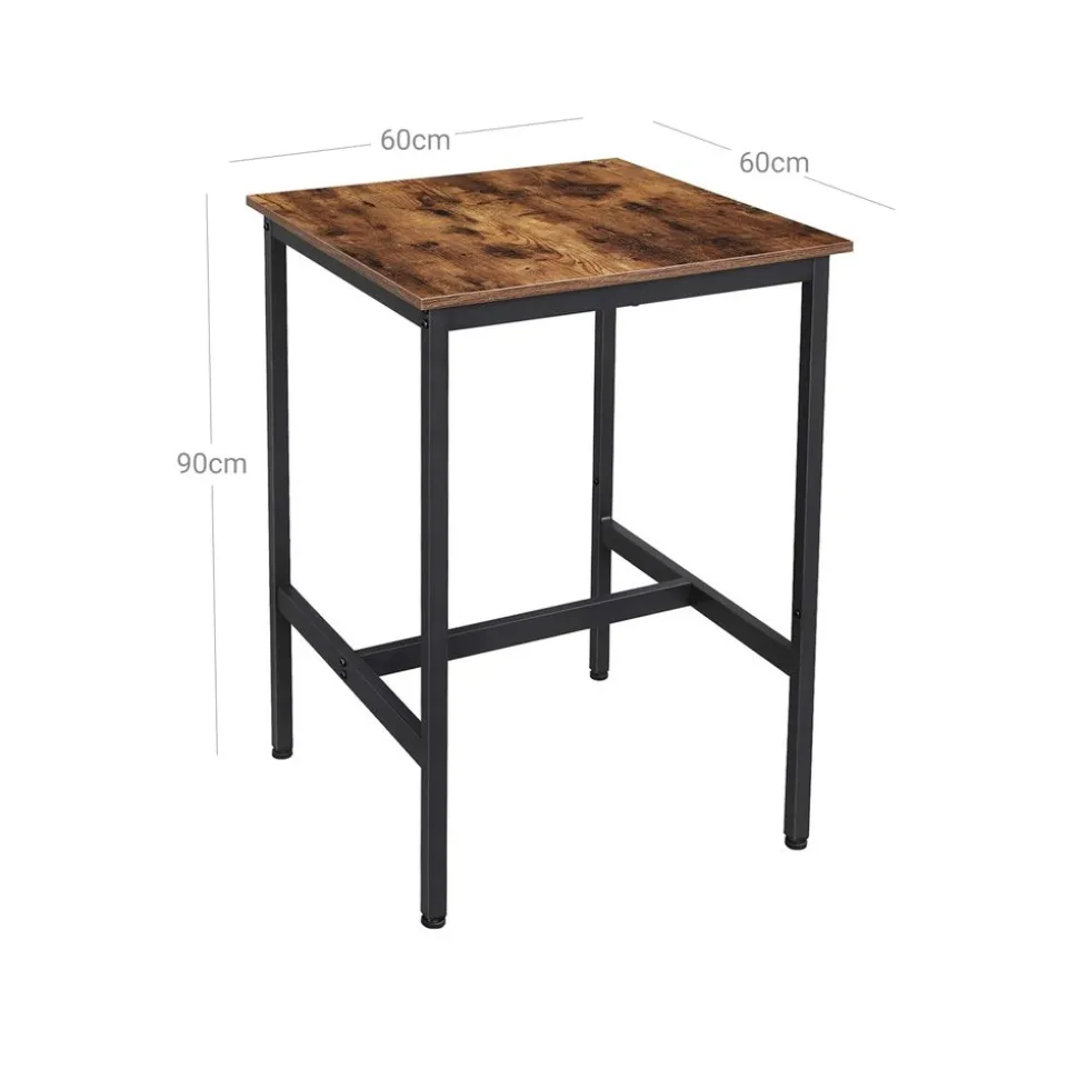 Online SONGMICS Table haute industriel Brun Vintage Noir