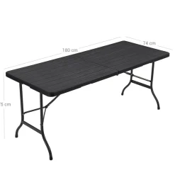 Store SONGMICS Table jardin noir Blanc