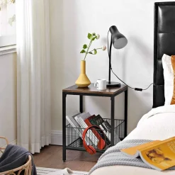 Shop SONGMICS Table panière industrielle