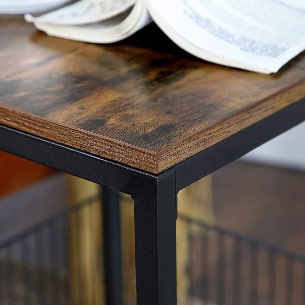 Shop SONGMICS Table panière industrielle