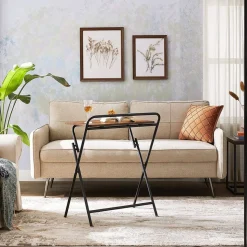 Hot SONGMICS Table pliante industriel Noir