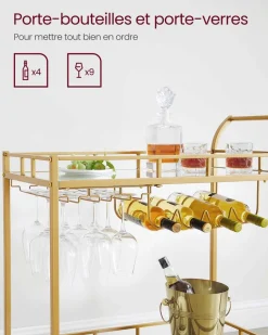 Best SONGMICS Table pliante marron Blanc