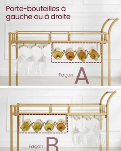 Best SONGMICS Table pliante marron Blanc