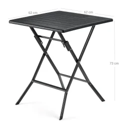 Fashion SONGMICS Table pliante XL noir Blanc