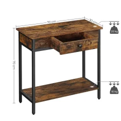 Flash Sale SONGMICS Table rectangulaire grège Blanc