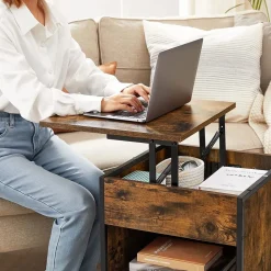 Cheap SONGMICS Table relevable industriel Noir