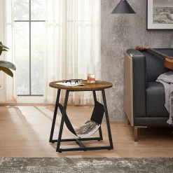 Hot SONGMICS Table ronde industriel Noir